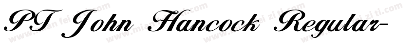 PT John Hancock Regular字体转换